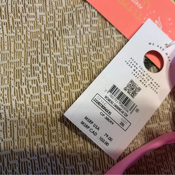 Maaji Pink Bikini top with Plunging V-Neck - Picture 11 of 12